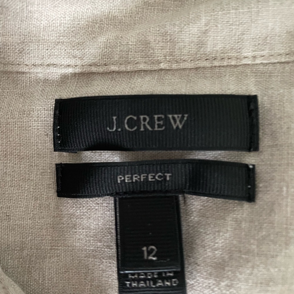 j. crew 100% linen perfect fit shirt